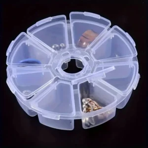 Boîte à bijoux ronde 8 cases