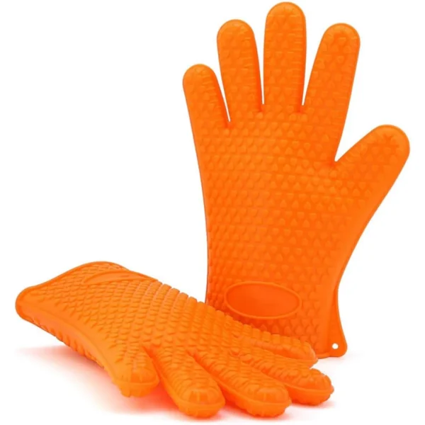 Gant barbecue anti chaleur silicone texturé