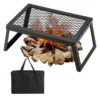 Grille barbecue pliable pour feu de bois