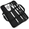 Kit ustensiles barbecue enroulable avec pochette