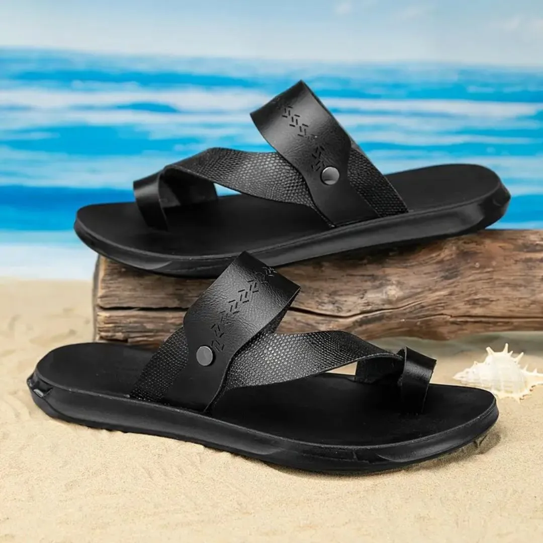 Tong cuir homme plage stylée – Image 4