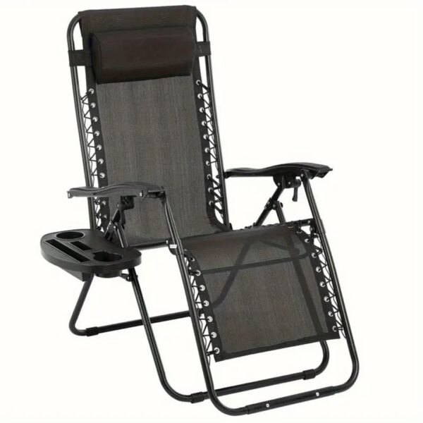 Chaise pliante relax avec repose-pieds – Image 2