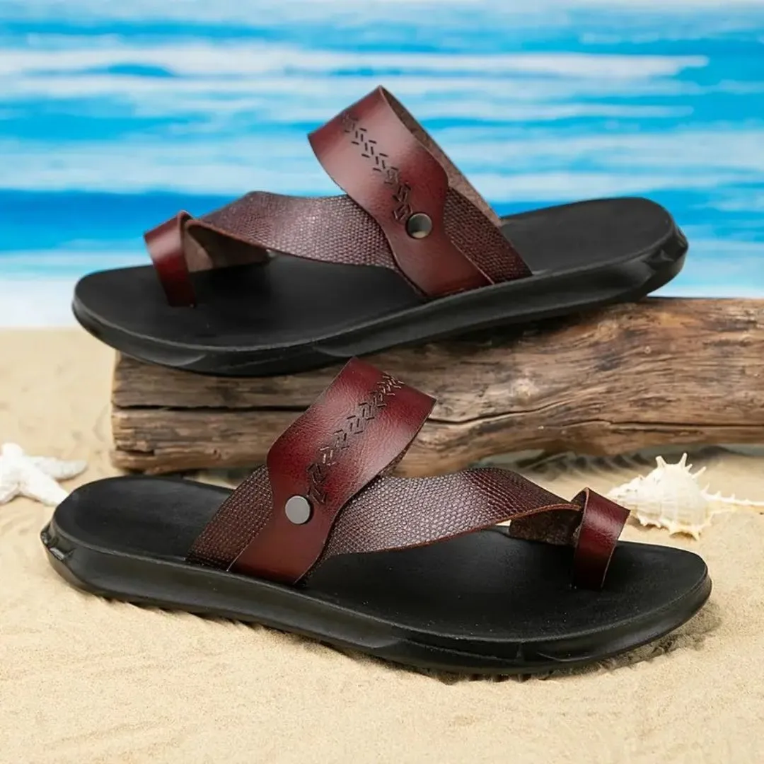 Tong cuir homme plage stylée – Image 3