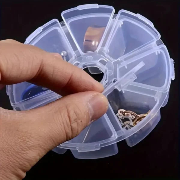 Boîte à bijoux ronde 8 cases – Image 5