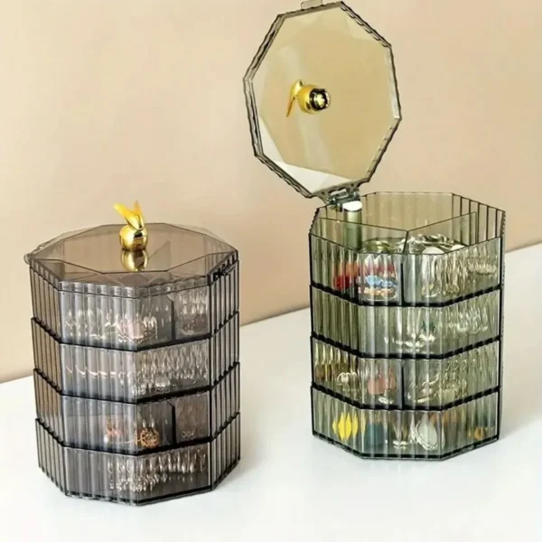 Boîte à bijoux rotative striée – Image 2