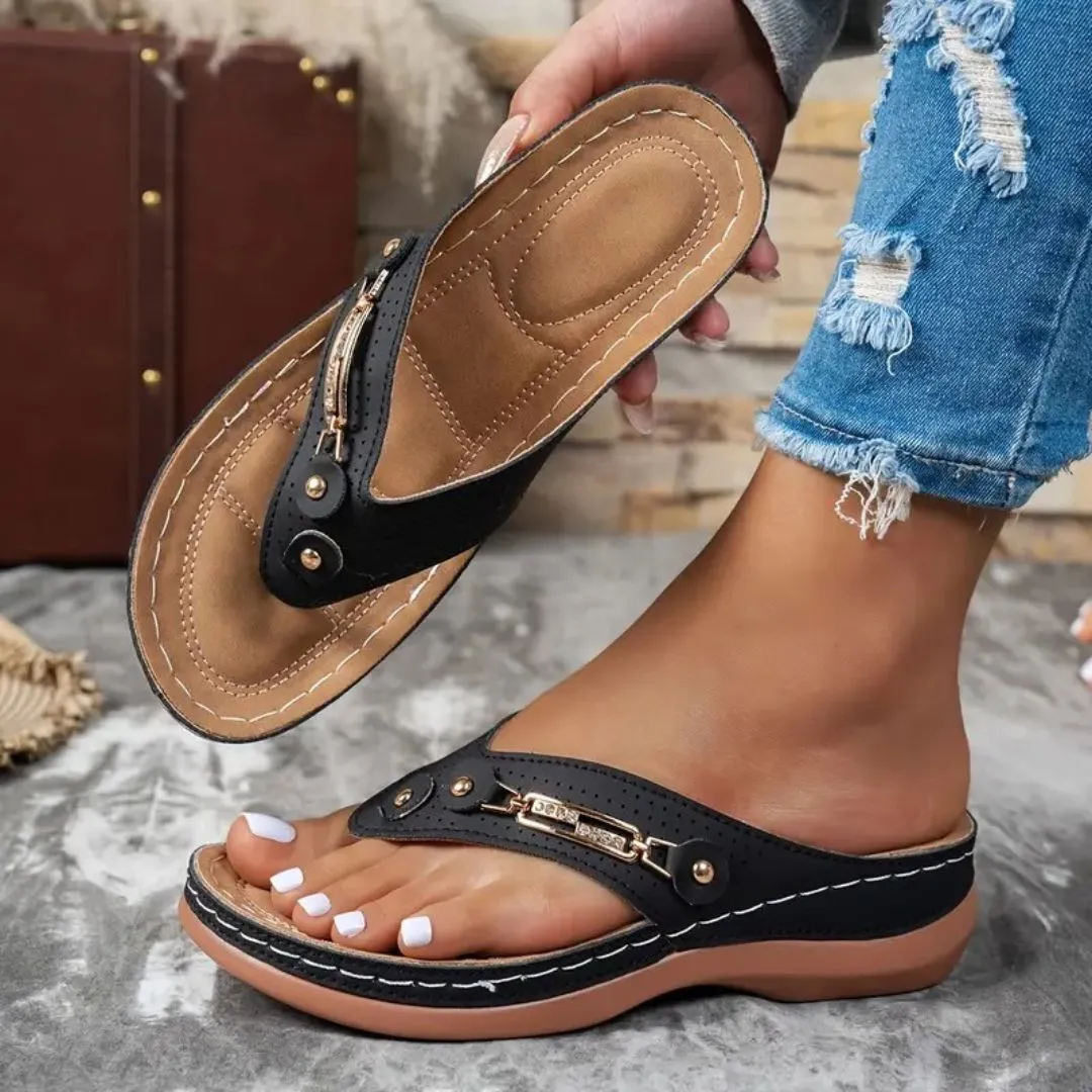 Tong cuir confort voûte plantaire – Image 4