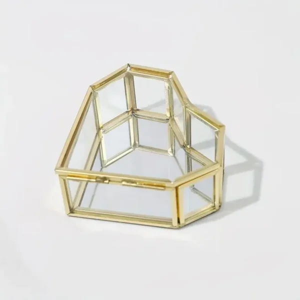 Boîte à bijoux cœur verre cuivre – Image 4