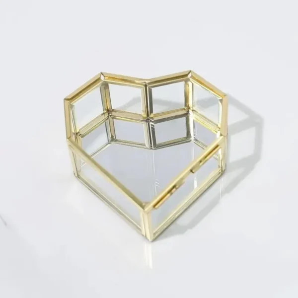 Boîte à bijoux cœur verre cuivre – Image 3