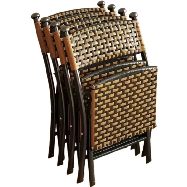 Chaise de jardin pliante en rotin – Image 7
