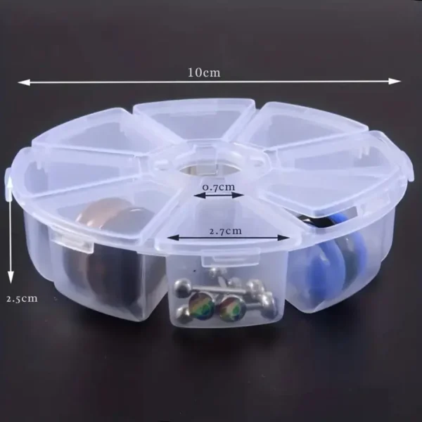 Boîte à bijoux ronde 8 cases – Image 6