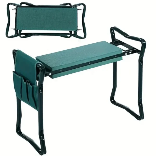 Tabouret jardinage pliant avec coussin