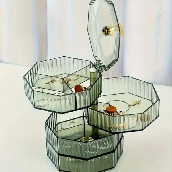 Boîte à bijoux rotative striée – Image 6
