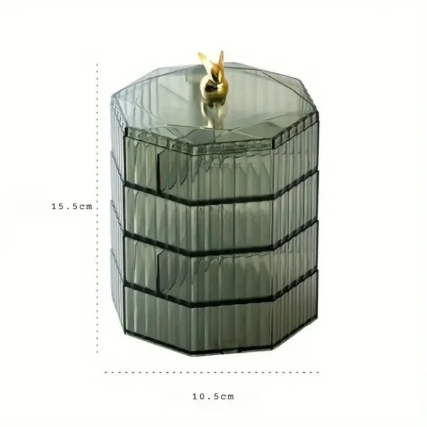 Boîte à bijoux rotative striée – Image 7