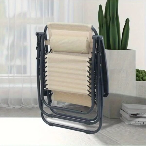 Chaise pliante relax avec repose-pieds – Image 6