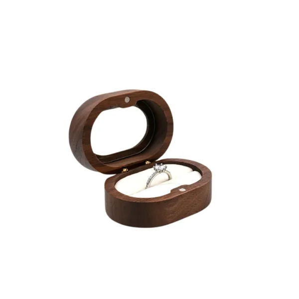 Boîte à bijoux bois ovale miroir – Image 10