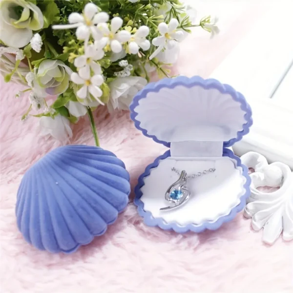 Boîte à bijoux coquillage velours – Image 2