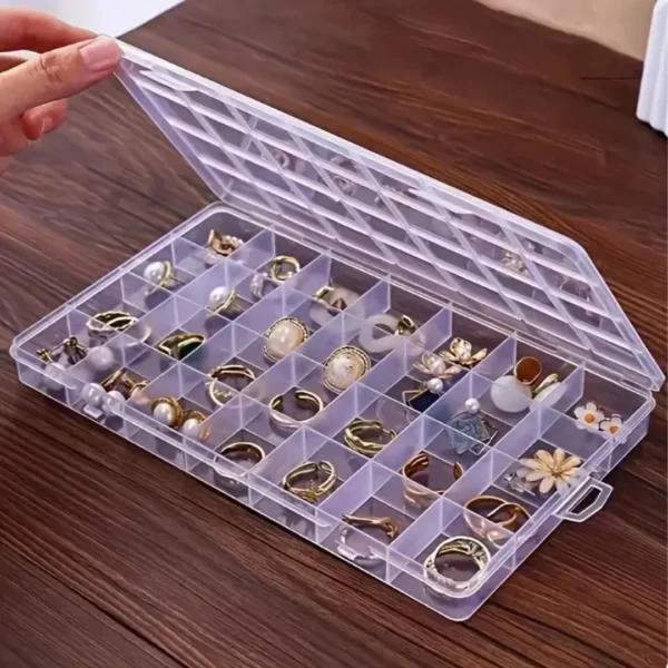 Boîte à bijoux plastique compartiments