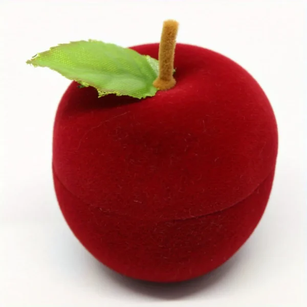 Boîte à bijoux pomme velours – Image 7