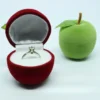 Boîte à bijoux pomme velours