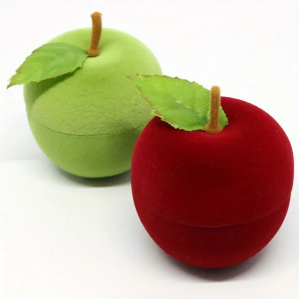 Boîte à bijoux pomme velours – Image 5