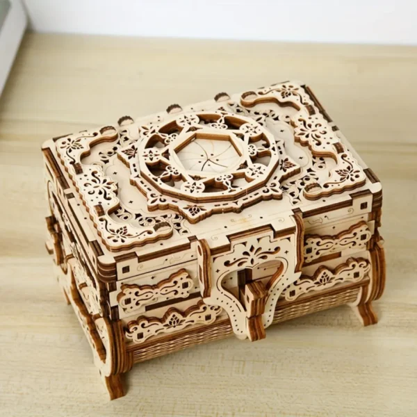 Boîte à bijoux puzzle bois 3D – Image 4