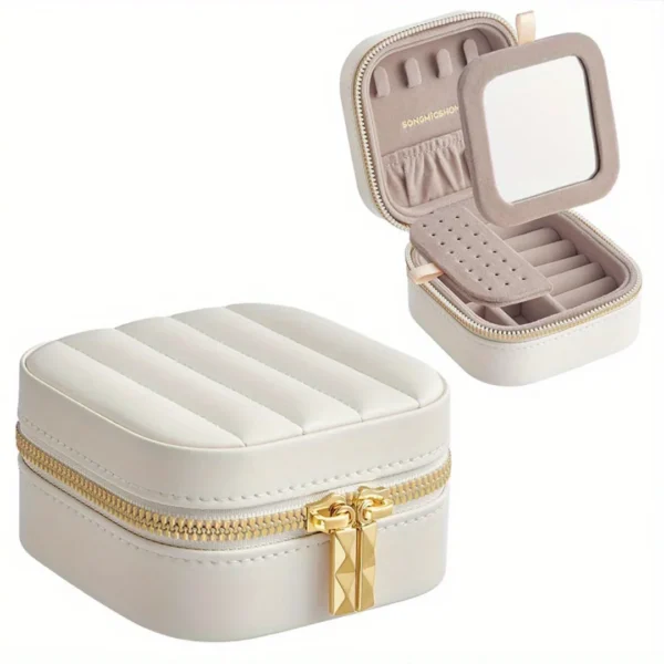 Boîte à bijoux rigide zippée – Image 8