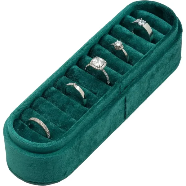 Boîte à bijoux velours bagues longues – Image 2