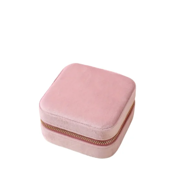 Boîte à bijoux velours miroir zip – Image 8