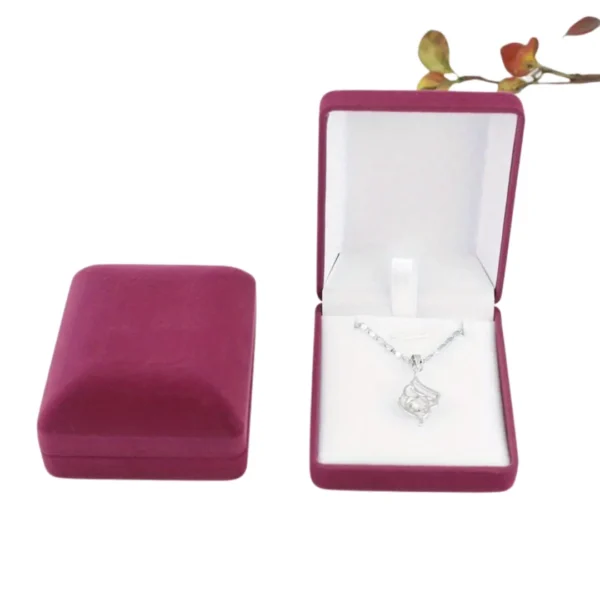 Boîte à bijoux velours pendentif – Image 4