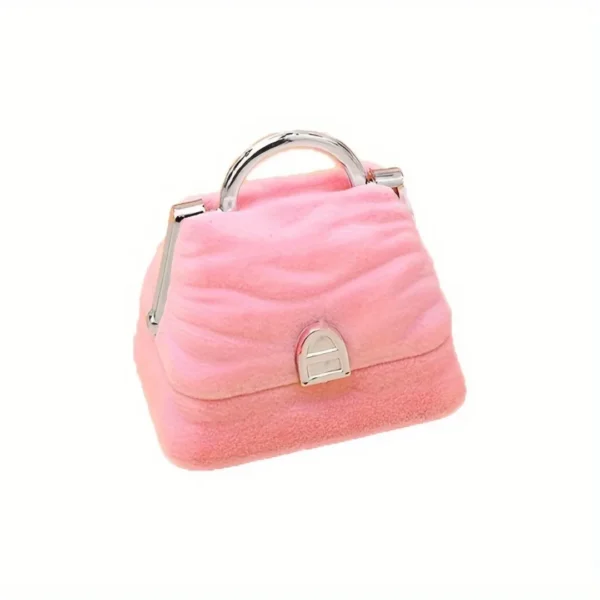 Boîte à bijoux velours sac à main – Image 5
