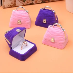 Boîte à bijoux velours sac à main