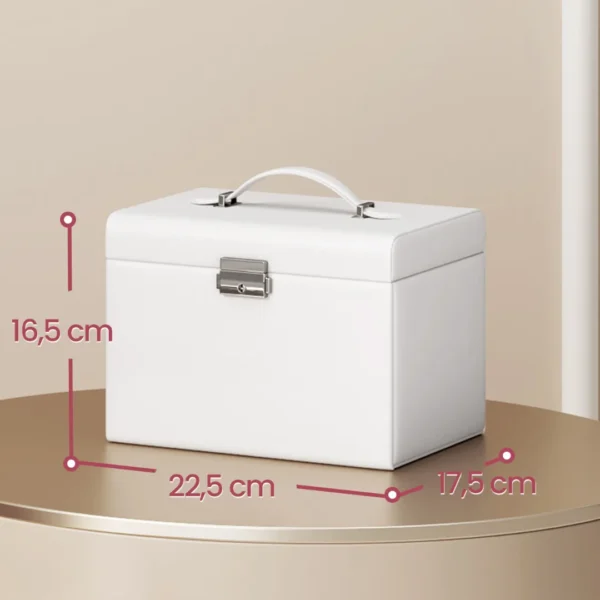 Boîte à bijoux verrou miroir tiroirs – Image 3