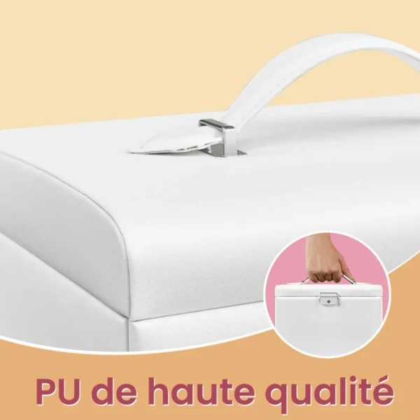 Boîte à bijoux verrou miroir tiroirs – Image 5