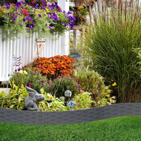 Bordure de jardin plastique tressée souple