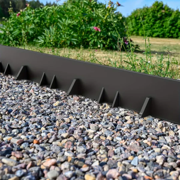 Bordure de jardin rigide avec piquets