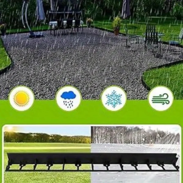 Bordure de jardin rigide avec piquets – Image 6