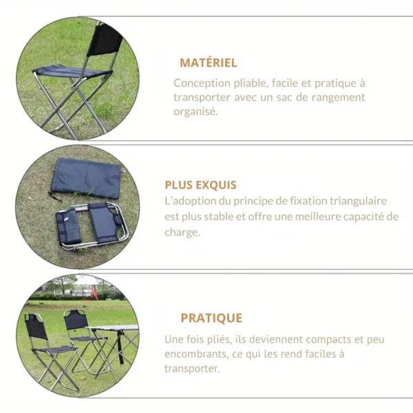 Chaise de jardin pliante compacte nomade – Image 4
