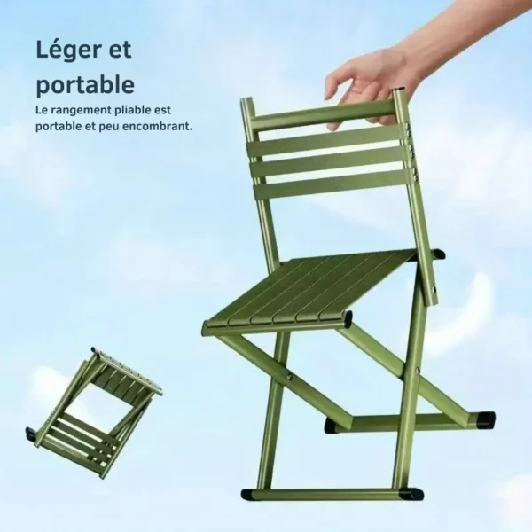 Chaise de jardin pliante métal robuste – Image 5