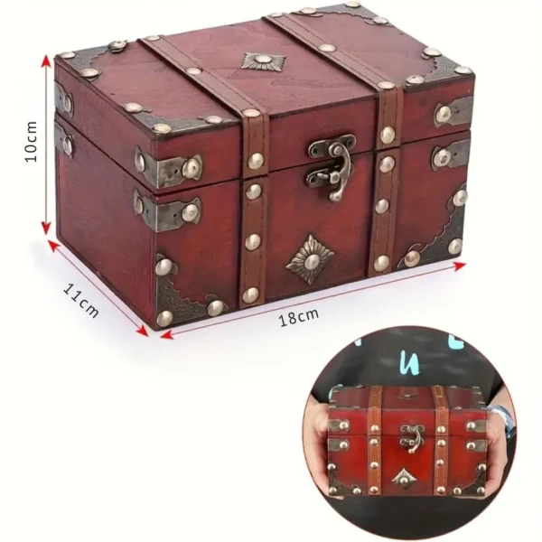 Coffre à bijoux rétro verrouillable – Image 3