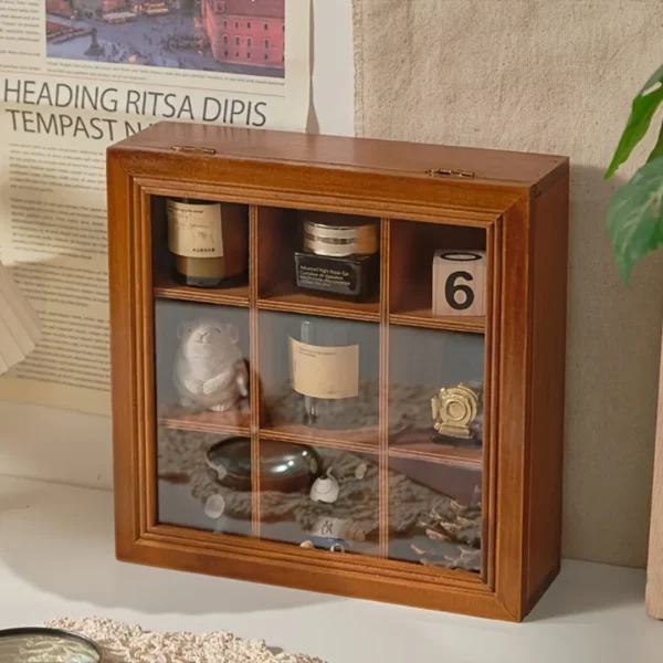 Boîte à bijoux bois 9 cases – Image 8