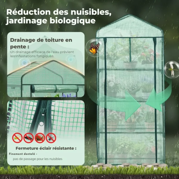 Serre verticale jardin 4 étagères – Image 7