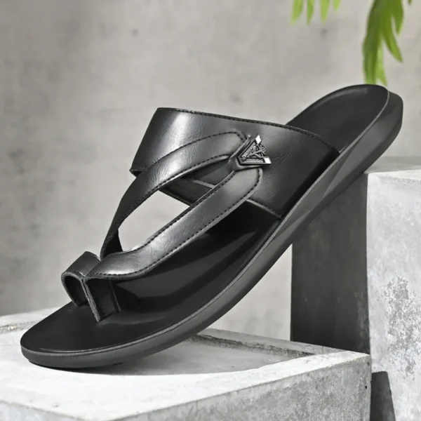 Tong cuir homme 4 brides stylé – Image 3