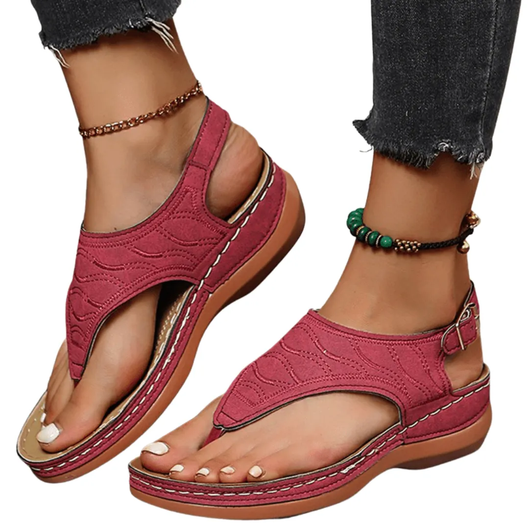 Tong cuir ajouré bride arrière – Image 6