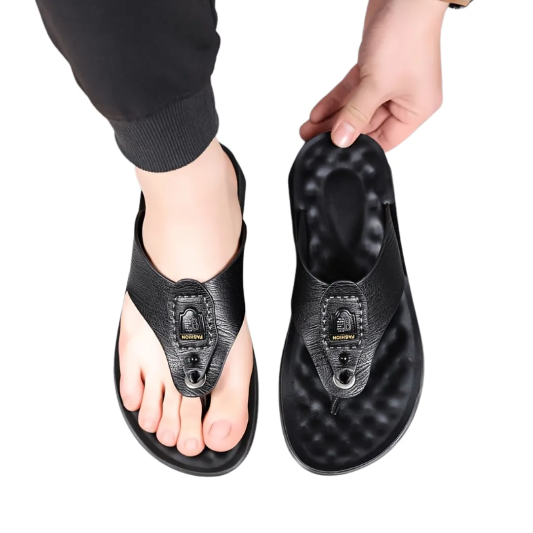 Tong cuir confort pied nu – Image 6