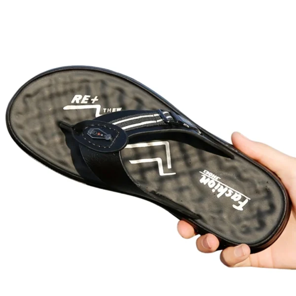Tong cuir homme antidérapant – Image 6