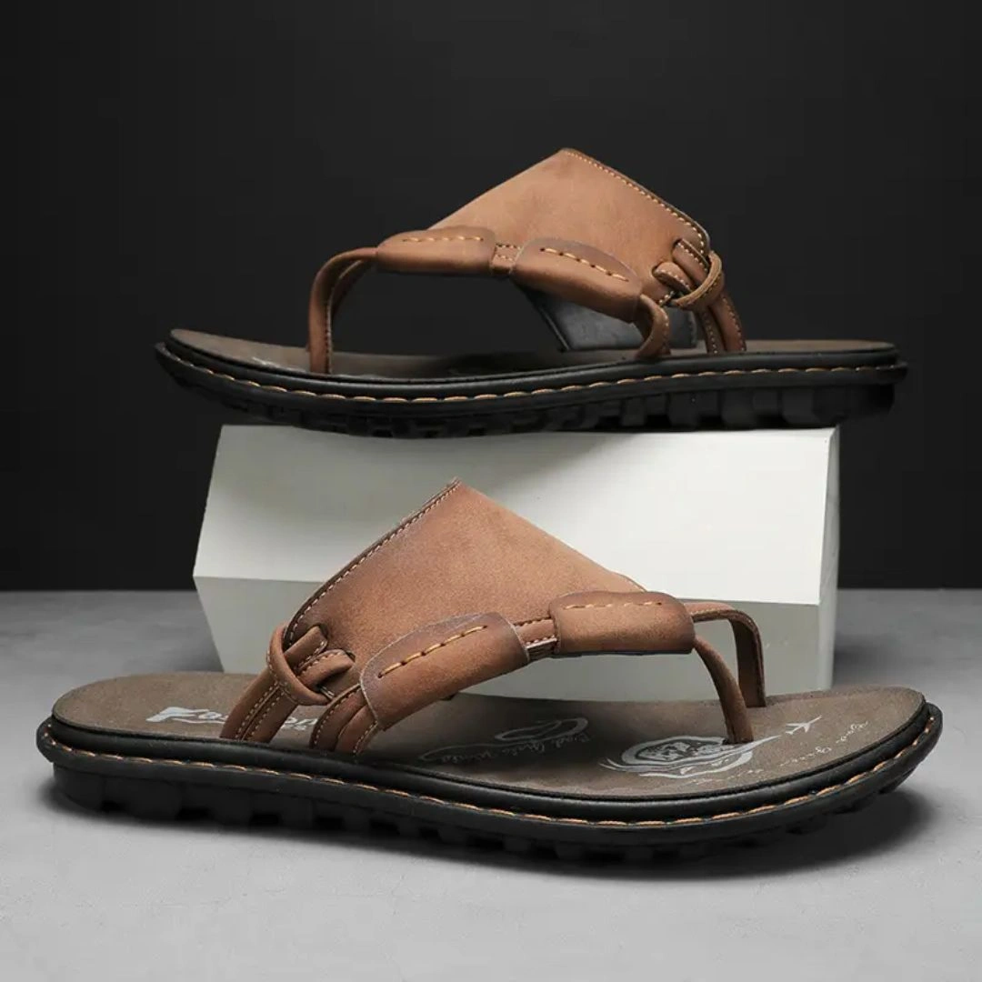 Tong cuir homme artisanale chic – Image 10