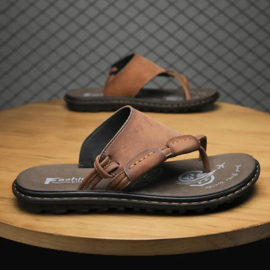 Tong cuir homme artisanale chic – Image 5