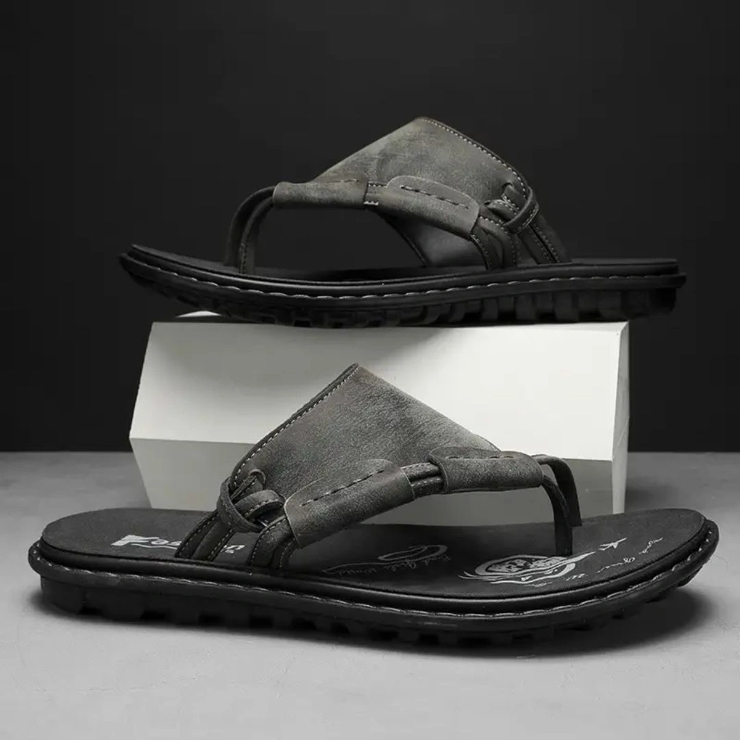 Tong cuir homme artisanale chic – Image 4