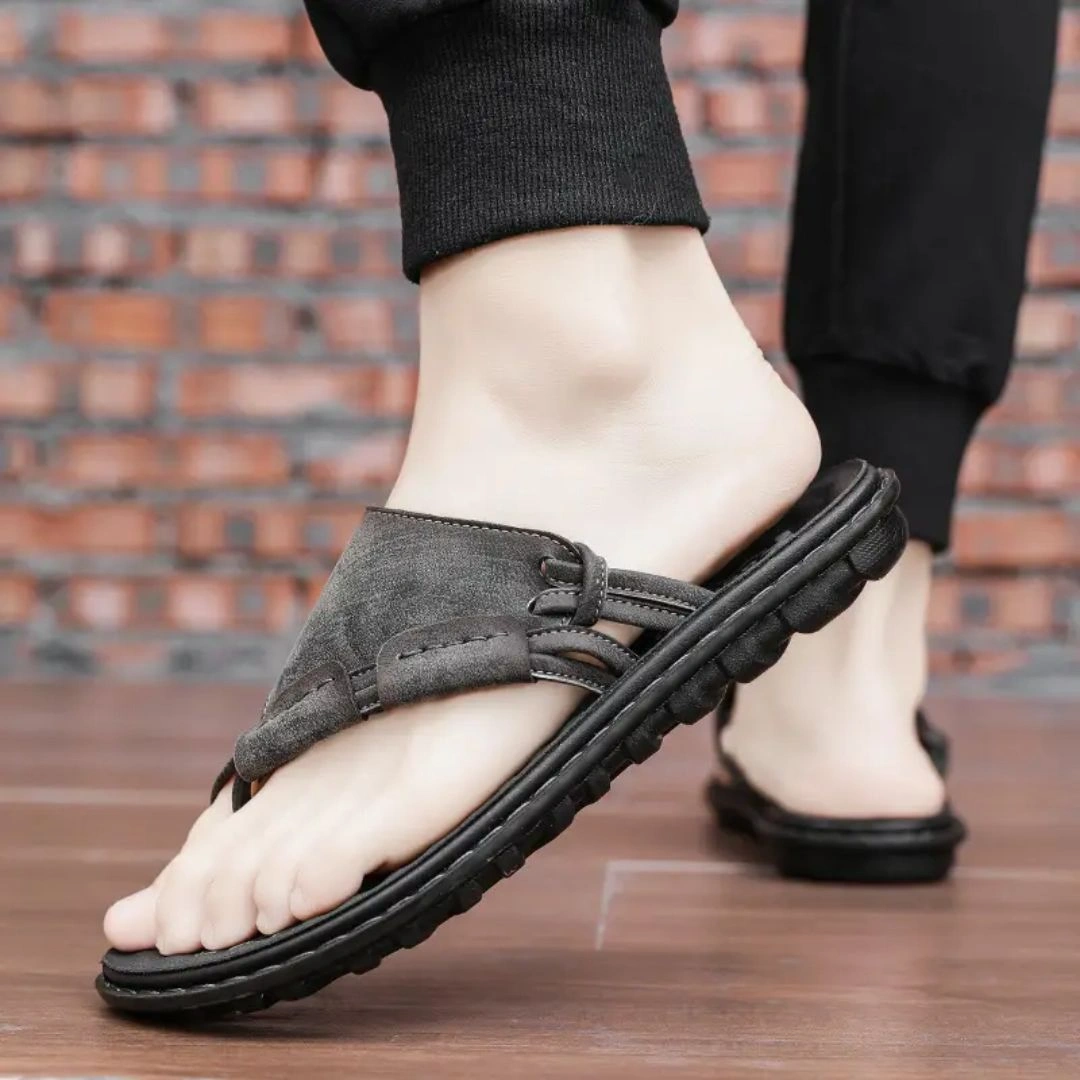 Tong cuir homme artisanale chic – Image 6