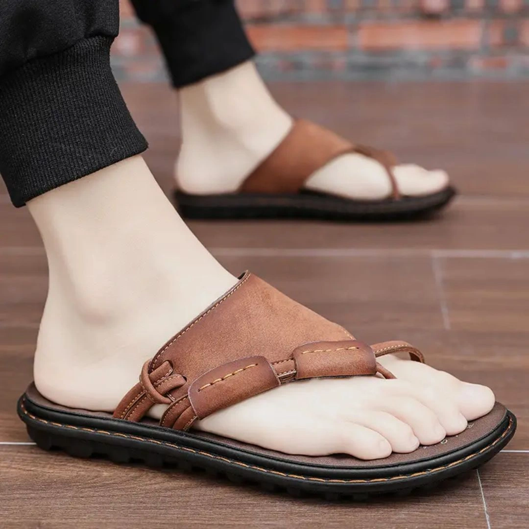 Tong cuir homme artisanale chic – Image 9